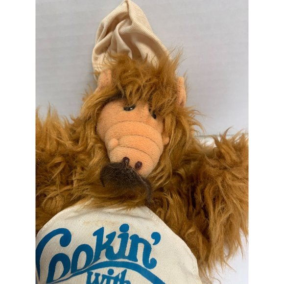 Burger King Plush Alf Hand puppet Cooking with Alf Apron With Tags 1988 Vintage - Picture 2 of 5